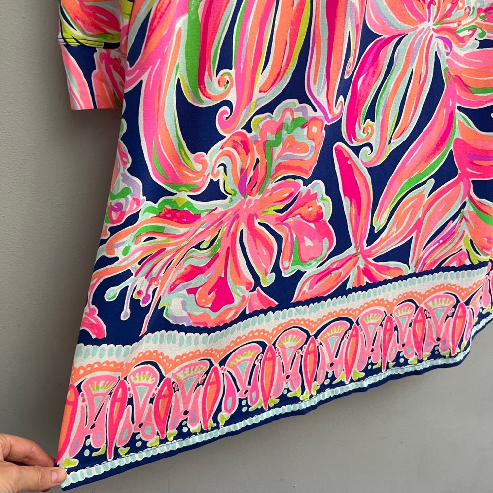 Lilly Pulitzer Emma Knit Jersey Banana Flambé Dress, Size Large - Picture 3 of 8